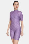 Zelocity Padded Swimsuit With Zipper - Chinese Violet — thumbnail 2